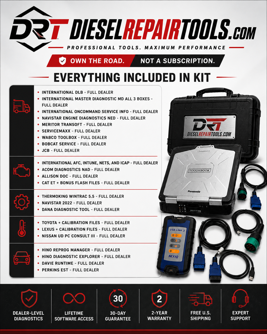 Diesel Diagnostic Laptops – Truck & Off-Road Heavy Duty Scanner Kit